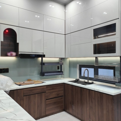 Tủ bếp nhựa Acrylic An Cường Noline