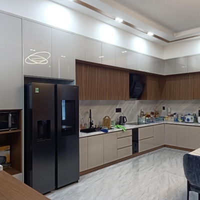 Tủ bếp MDF phủ acrylic An Cường Noline